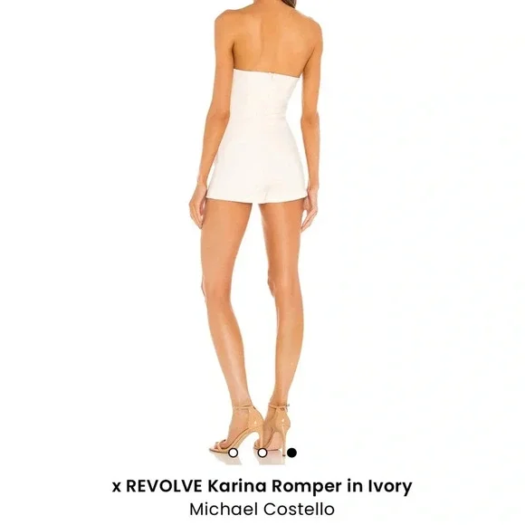 NWT Revolve x Michael Costello Karina Romper Ivory - Picture 2 of 6
